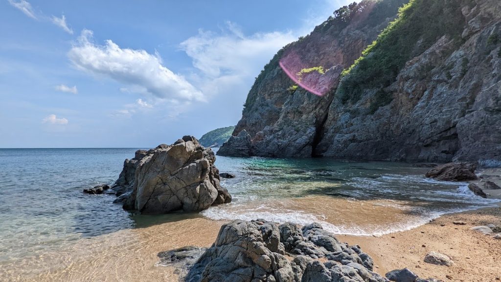 Snorkelers swimming above coral reefs at Ghenh Bang, Da Nang