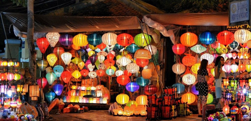 Hoi An Ancient Town glowing with colorful lanterns at night