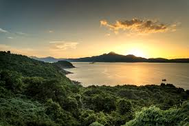 Sunrise view from Son Tra Peninsula during early morning trekking
