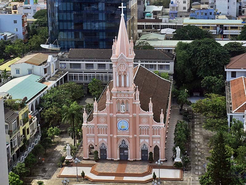 Da Nang Cathedral – Iconic pink church with Gothic architecture in Vietnam