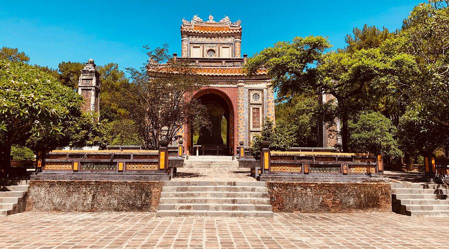 Scenic lake view inside Tu Duc Tomb