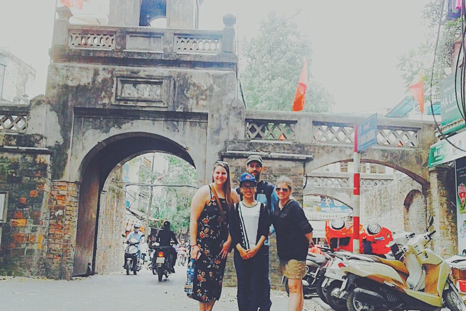 Tourists walking in Hanoi Old Quarter