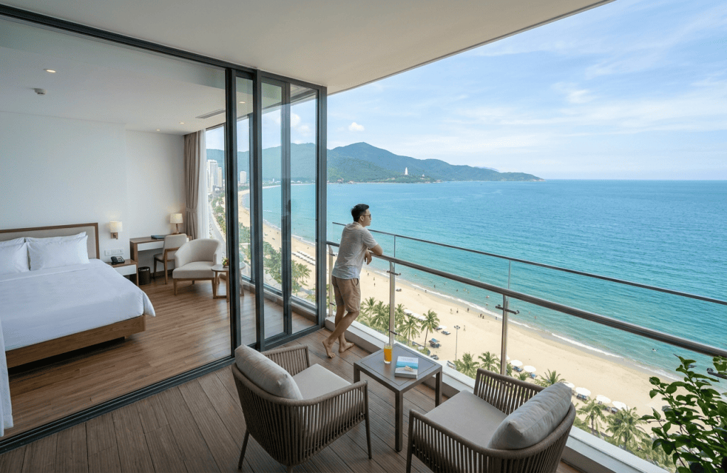 hotel near My Khe Beach with ocean view in Da Nang
