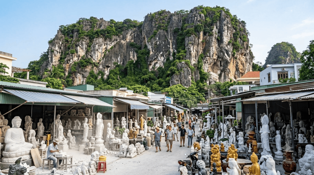 Marble Mountains cave shrine near Da Nang, Vietnam